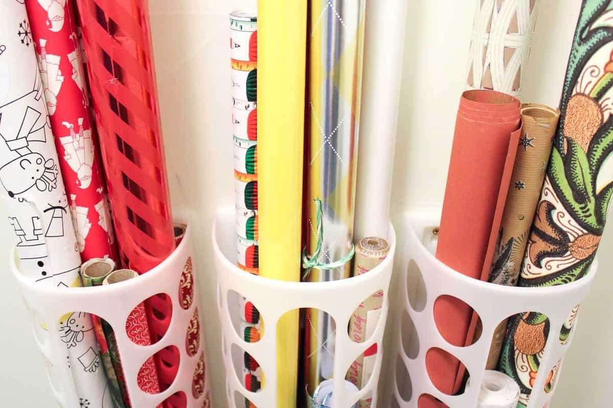 How To Make A Wrapping Paper Hanging Storage Bag