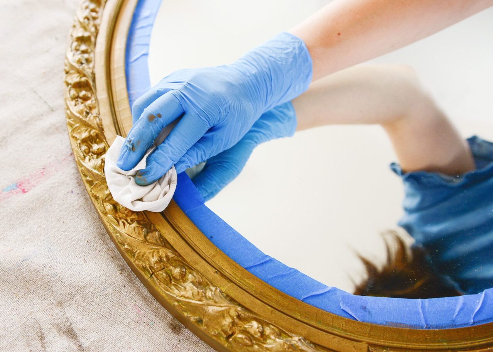 How To Paint A Gold Mirror Frame