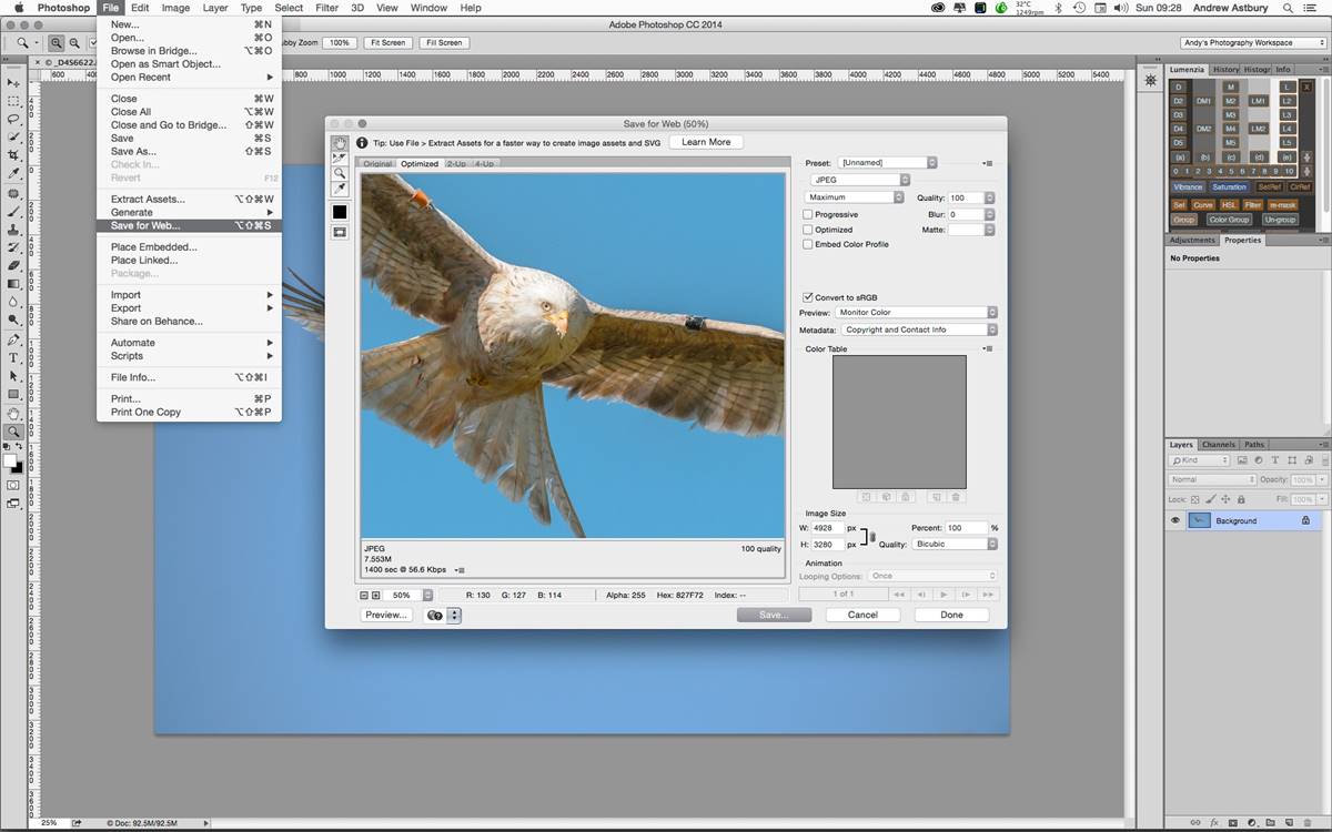 How To Use The Photoshop Save For Web Tool