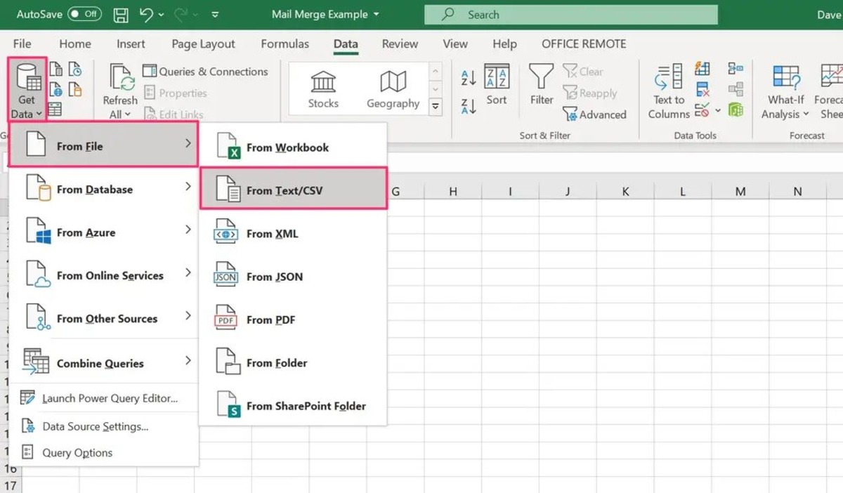 Perform A Microsoft Word Mail Merge From Within Excel