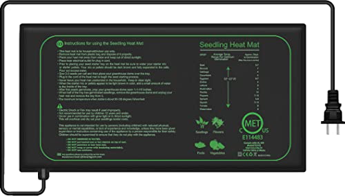 1 Pack 21W Seedling Heat Mat for Seed Starting