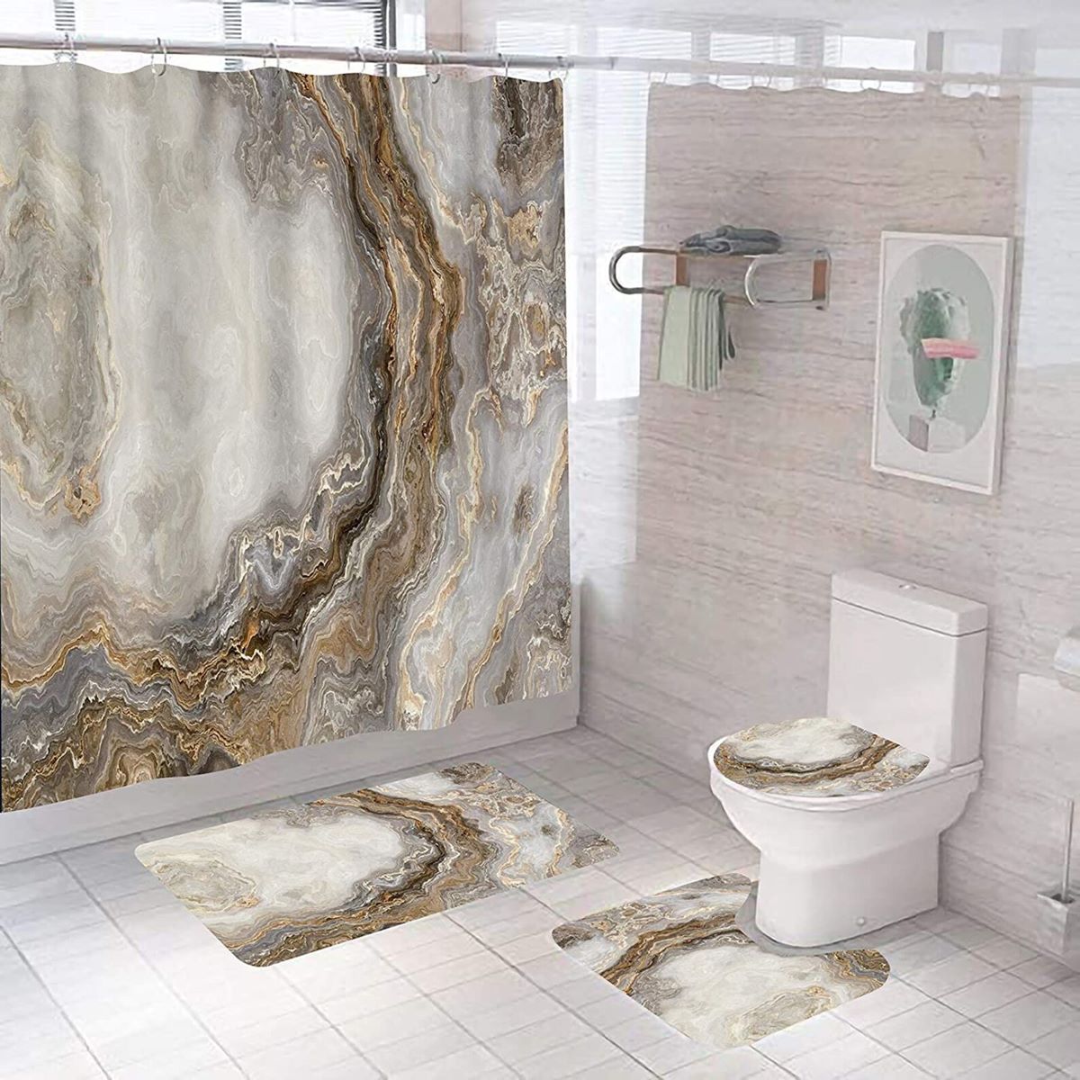 10 Amazing Marble Shower Curtain for 2023
