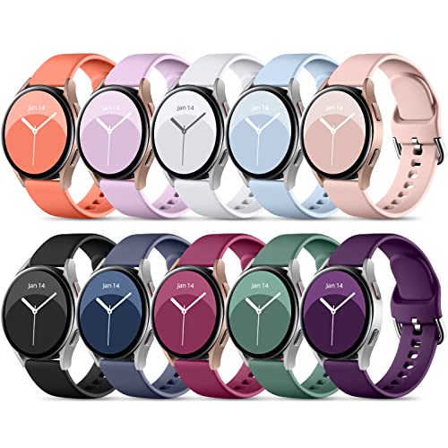 10 Pack Compatible Silicone Bands for Samsung Active 2 Watch