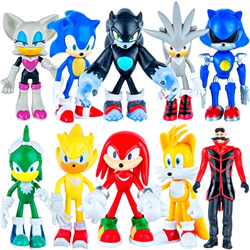 10 pcs Sonic Toys Action Figures