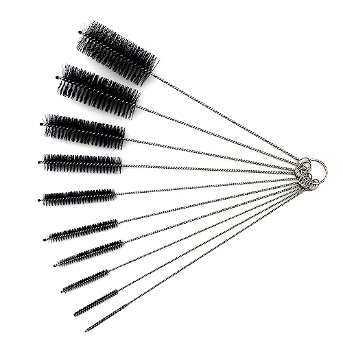 10 Piece Stainless Steel Straw Cleaning Brush Set