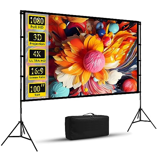 100 inch Projector Screen with Stand