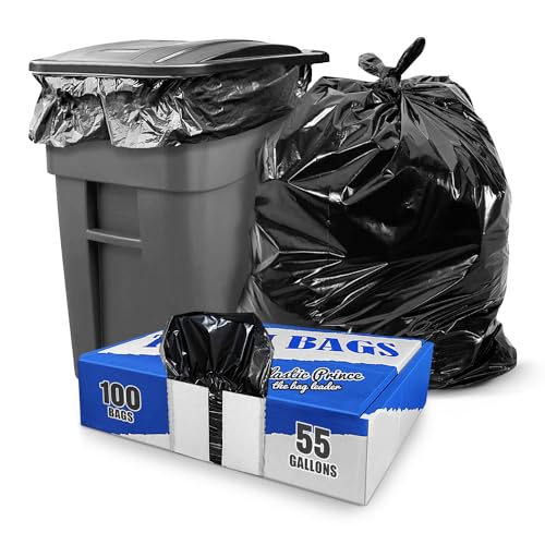 (100 Pack) 55-60 Gallon Trash Bags