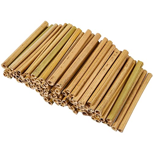 100 Pack Wood Bamboo Sticks for Crafts
