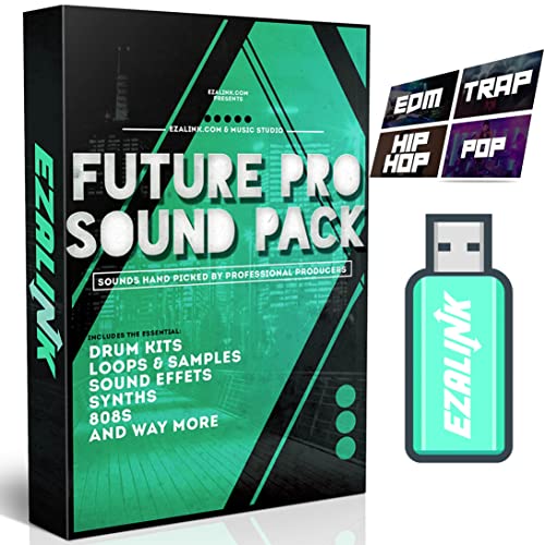 100Gb Sound Pack 100,000+ Samples for MPK, Maschine, Logic, Reason, Ableton, FL Studio One | 808s, Drums, Loops, MIDI, Instruments, Effects | HipHop, Trap, Pop, EDM Music Production USB