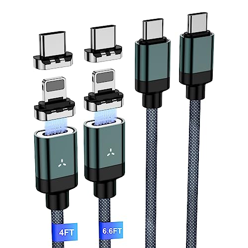 100W 2 in 1 Magnetic Charging Cable