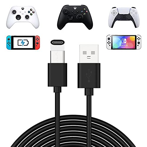 10FT Type C Charger Cord Charging Cable Wire for Xbox Series X/S and Xbox Elite Wireless Controller Series 2,for Nintendo Switch/Switch OLED Model,PS5 DualSense Wireless Controllers Charger Power Cord