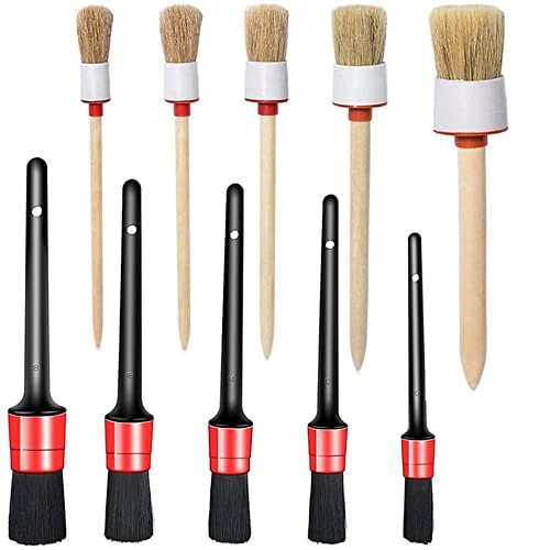 10PCS DUALSHINE Car Auto Detailing Brush Set