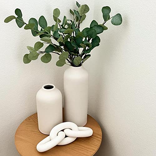 11 Inch White Ceramic Vases Set