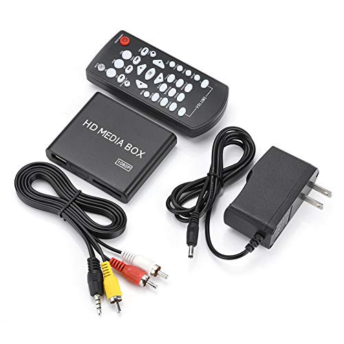 110-240V HDMI Media Player Mini 1080P Digital Player Box Support USB MP3 MMC SD MKV with Remote Control(US Plug)
