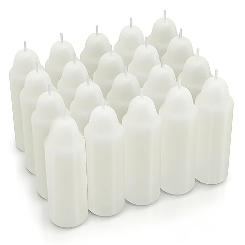 12-Hour White Candles for UCO Candle Lanterns, Long-Burning Candles for Outdoor, Camping, Emergency, Survival Emergency Preparedness- 20Pack