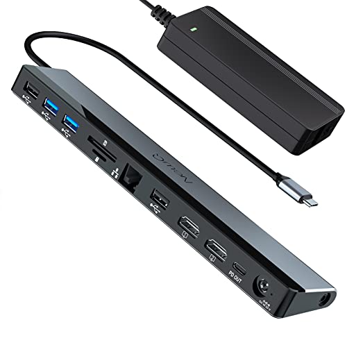 12-in-1 USB C Docking Station with Dual 4K HDMI