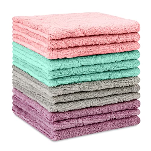 12 Pack Kitchen Towels - Multi-Purpose Microfiber Cleaning Cloths