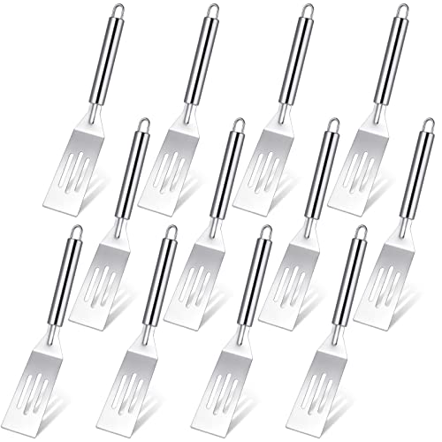 12 Pcs Small Metal Spatula - Stainless Steel Cookie Spatula