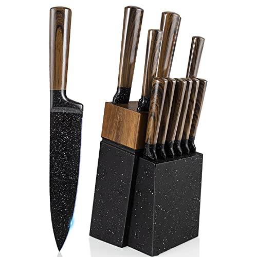 12-Piece Kitchen Knife Set with Storage Block