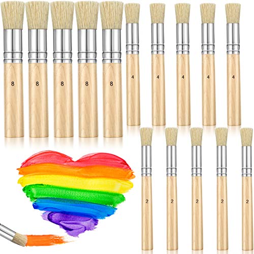 12 Pieces Wooden Stencil Brushes