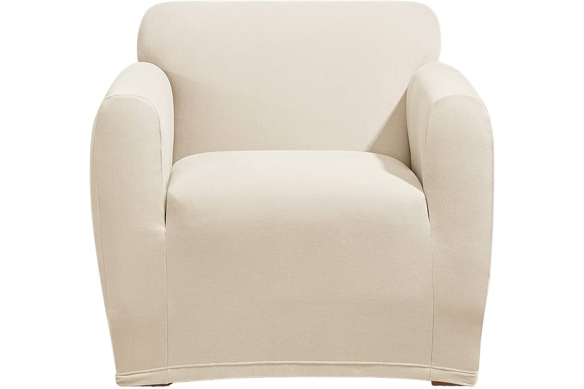 12 Superior Stretch Morgan 1-Piece Chair Furniture Cover, Khaki for 2024