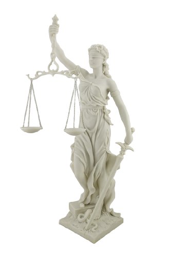 12.5 Inch Lady Justice Statue Sculpture