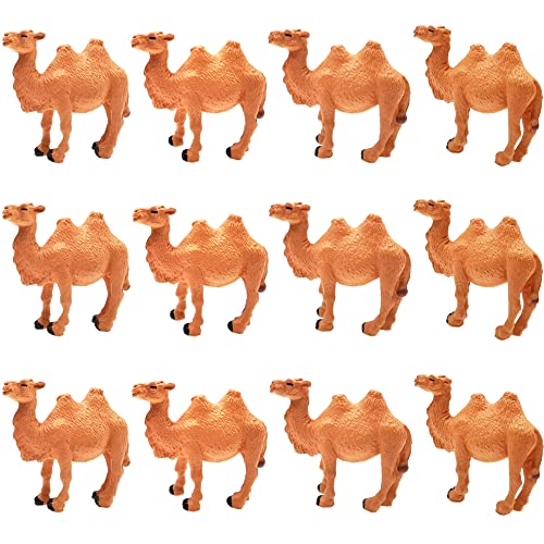 12pcs Camel Figurines Miniature Animal Statue