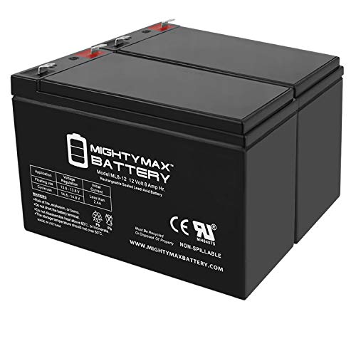 12V 8Ah Razor E300 Electric Scooter Battery - 2 Pack