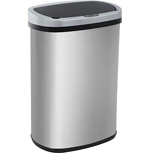 13 Gallon Kitchen Trash Can with Automatic Touch Free Lid