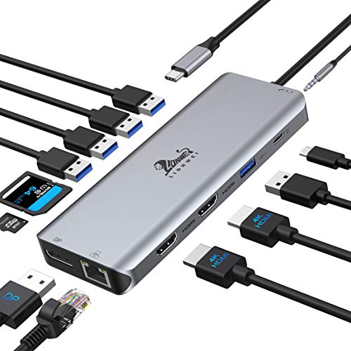 13-in-1 USB C Docking Station Dual Monitor