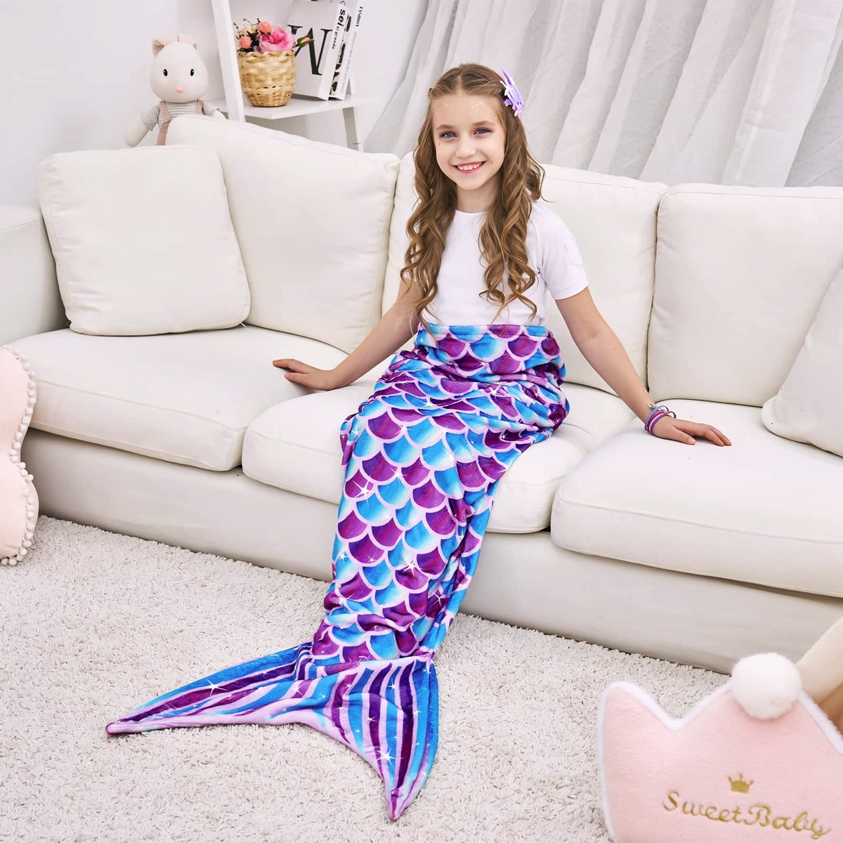 13 Incredible Mermaid Tail Blanket For Girls for 2024