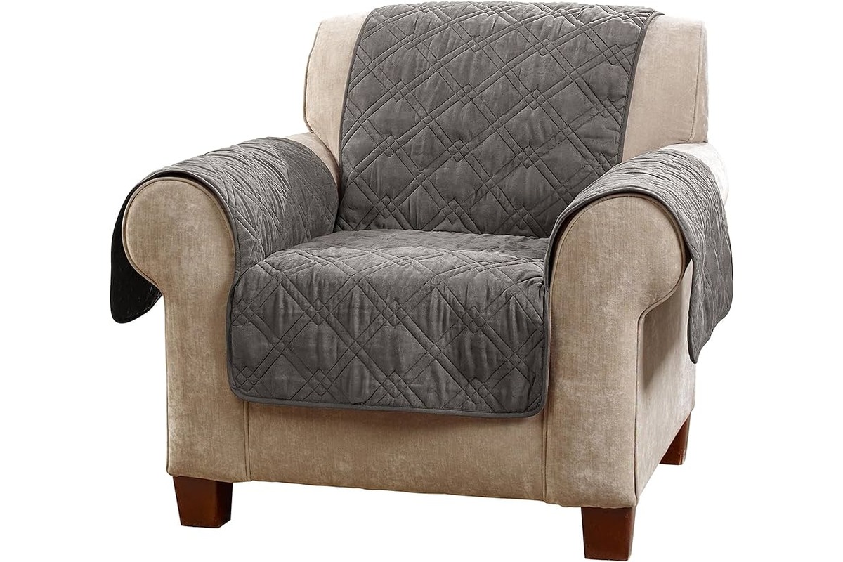 13 Superior Surefit Quilted Furniture Cover For Recliner With 2 Storage Pockets And No Strap for 2024
