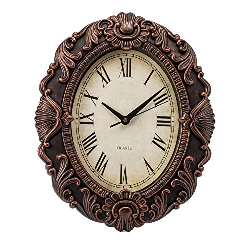 14-Inch Retro Oval Wall Clock
