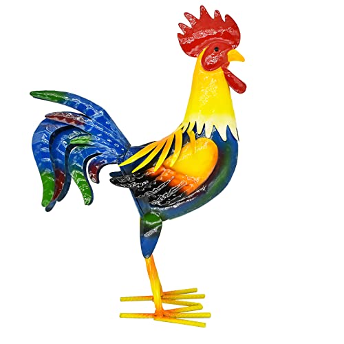 14 Inch Rooster Statue Sculpture For Farm Lawn Patio Backyard Kitchen 41LvPs5r5YL 