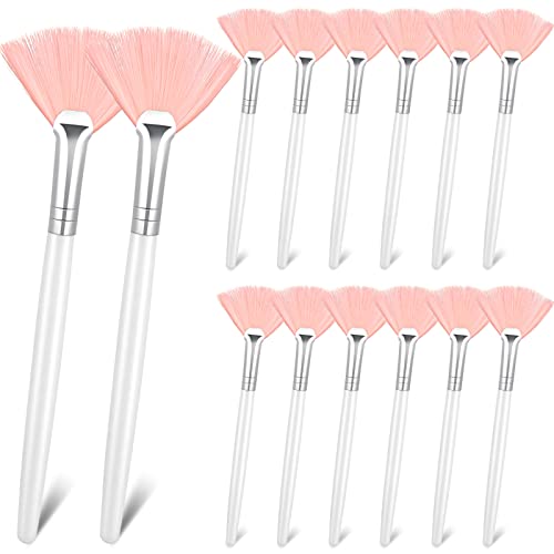 12 Pieces Fan-shaped Face Brushes Soft Makeup Mask Applicator Brushes Acid  Facial Applicator Esthetician Brush Cosmetic Tools for Face Mask Skin Care Fan  Brush for Mud Cream