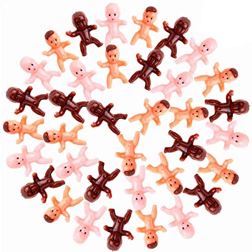 144Pcs Mini Plastic Babies for Baby Shower Game