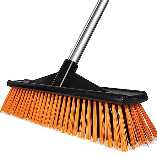 16" Outdoor Push Broom with Long Handle
