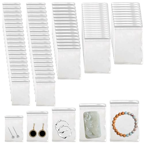 160 PCS Jewelry Bag Self Seal Plastic Zipper Bag