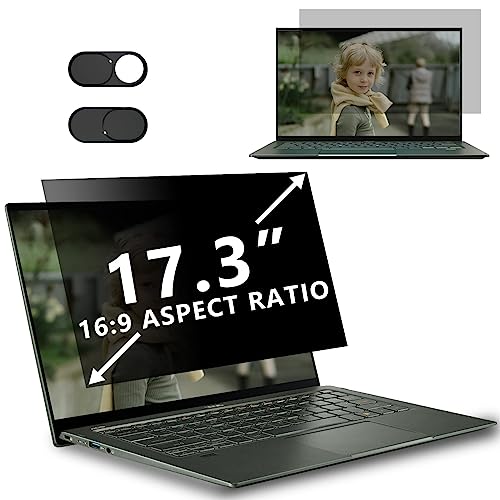17.3" Laptop Privacy Screen Filter with Webcam Cover