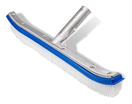 18" Pool Brush for Cleaning Pool Walls (Blue)