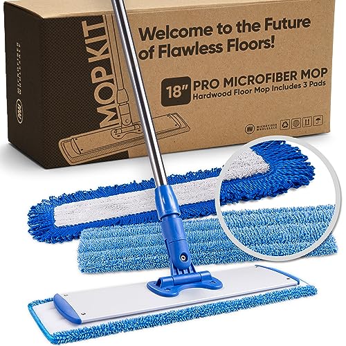 18" Professional Microfiber Mop - Hardwood Floor Mop