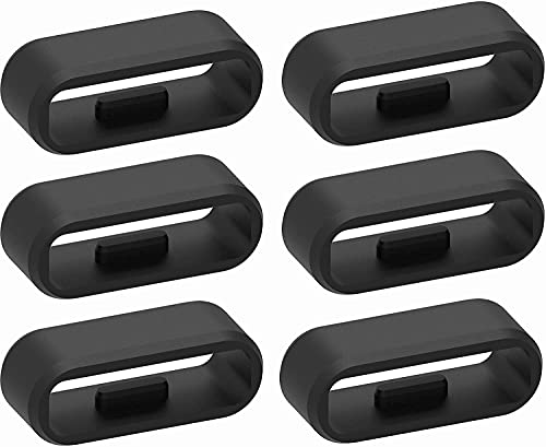 18MM Width Band Keeper Compatible with Garmin Vivosmart HR/HR Plus/Vivosport Fastener Loops Replacement Band Holder, 6 Pack Fasteners for Gear Fit2 Pro/Approach X40/Approach X10 Bands