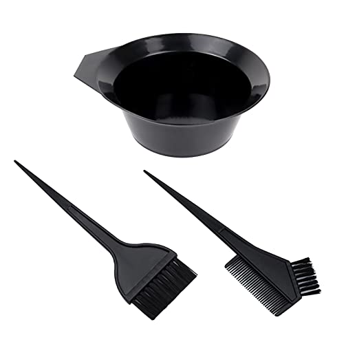 1st Choice Hair Dye Color Brush and Bowl Set, Tint Comb for Hair Tint Dying Coloring Applicator, (2 brushes+Mixing Bowl)