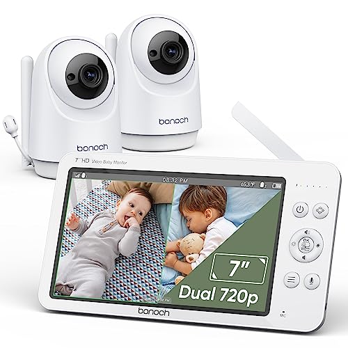 2-Camera Baby Monitor with 7" HD Split Screen