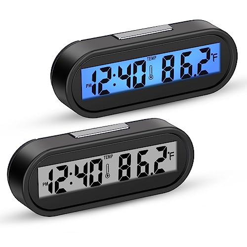 2 in 1 Car Digital Thermometer Clock