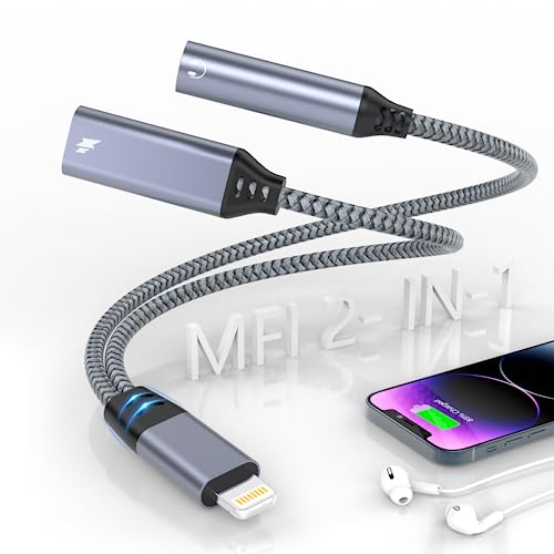 2-in-1 Headphone and Charger Adapter for iPhone