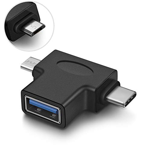 2-in-1 OTG Converter USB 3.0 to Micro USB and Type C Adapter