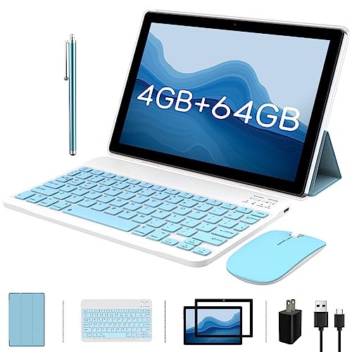 2 in 1 Tablet with Keyboard Case, Android 11.0, Quad Core