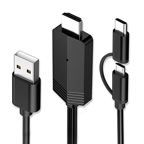 2 in 1 USB Type C Micro USB to HDMI Cable