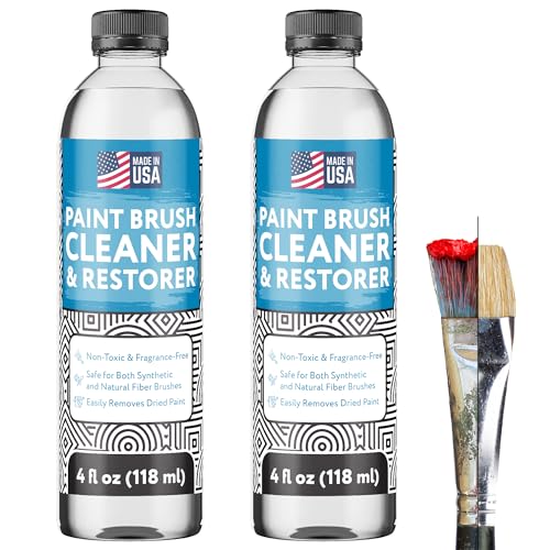 [2 Pack] Paint Brush Cleaner & Restoring Liquid